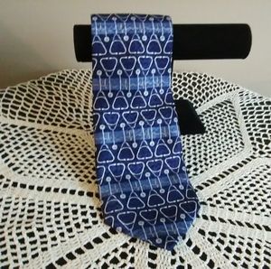 Stethoscope print men's tie, silk